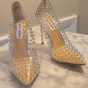 Clear and silver.  Never worn. NWOT